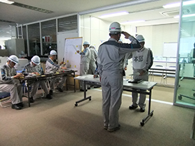 Response training for large-scale earthquakes (July 2018, Shin-Etsu Chemical Takefu Plant)）