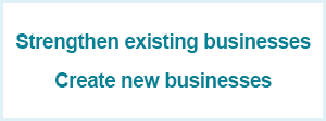 Strengthen existing businesses. Create new businesses