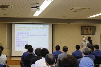 Entrants safety education(September 2022, Shin-Etsu Chemical Naoetsu plant)