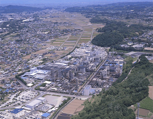 写真:上空から撮影した磯部工場